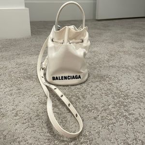Balenciaga Wheel Xs Drawstring Bucket Bag
